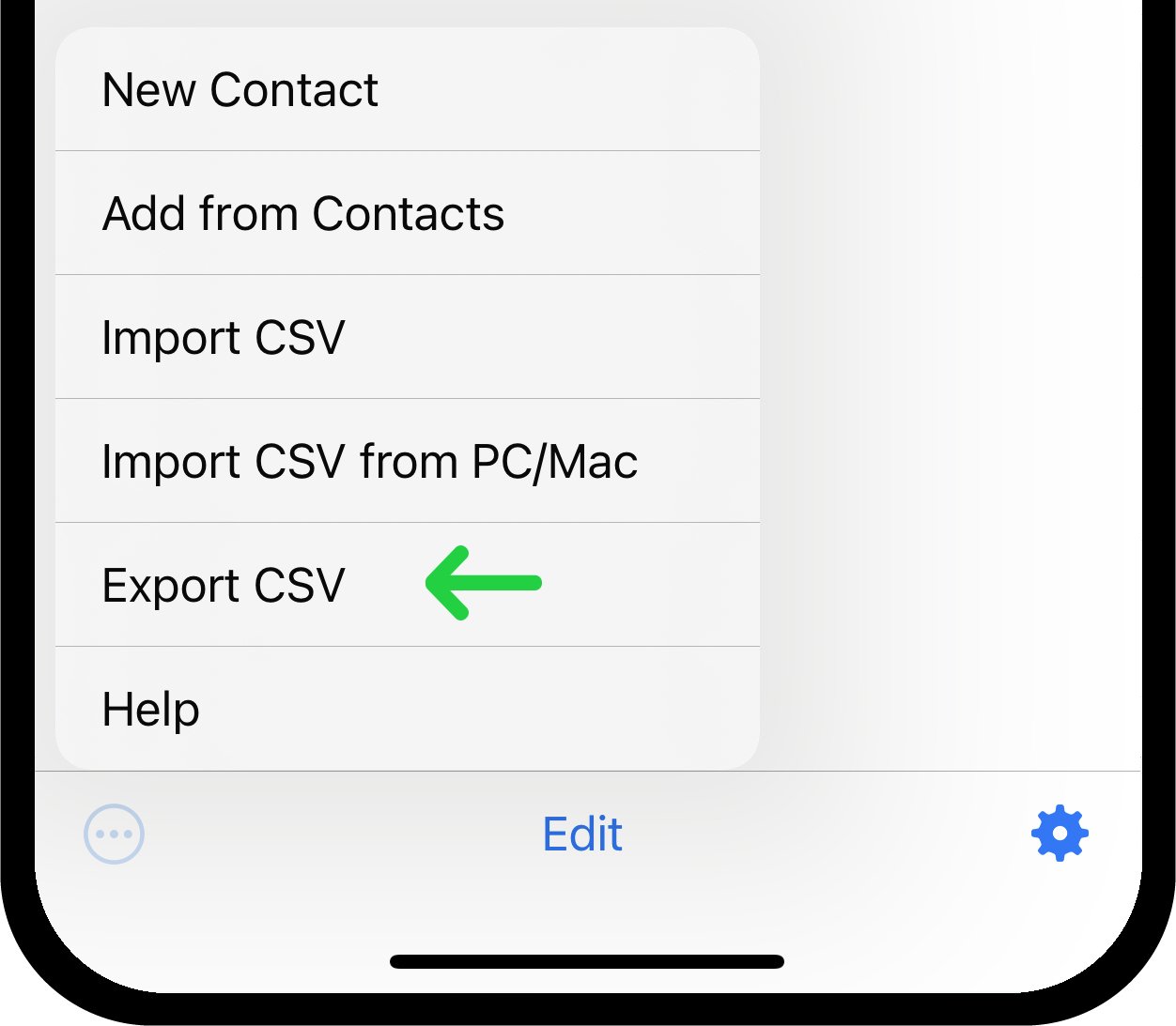 Export Contacts to CSV File - Reach